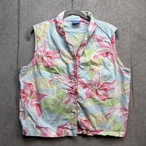 Pine Cone Hill Fine Linens Floral‎ Cotton Sleeveless Pajama Set Cottagecore M